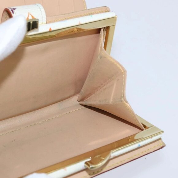 LOUIS VUITTON Multicolor Porte Monnaie Viennois Wallet White M92987 Auth 151172 - Picture 14 of 16